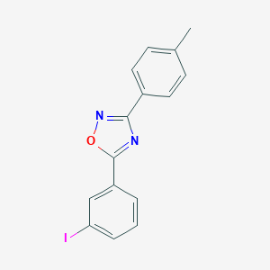 molecular formula C15H11IN2O B187729 5-(3-Iodophenyl)-3-(4-methylphenyl)-1,2,4-oxadiazole CAS No. 6218-74-2