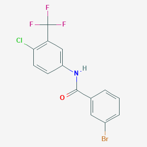 molecular formula C14H8BrClF3NO B187730 3-bromo-N-[4-chloro-3-(trifluoromethyl)phenyl]benzamide CAS No. 56661-35-9