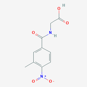 molecular formula C10H10N2O5 B187732 (3-Methyl-4-nitro-benzoylamino)-acetic acid CAS No. 124924-36-3