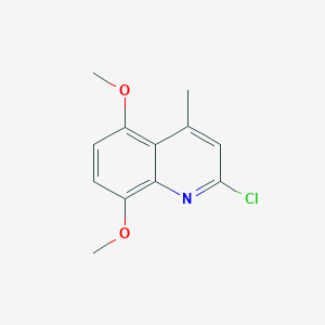 molecular formula C12H12ClNO2 B187748 2-Chloro-5,8-dimethoxy-4-methylquinoline CAS No. 58868-27-2