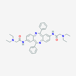 molecular formula C38H42N6O2 B187760 2-(diethylamino)-N-[(6Z,12Z)-2-[[2-(diethylamino)acetyl]amino]-6,12-diphenylbenzo[c][1,5]benzodiazocin-8-yl]acetamide CAS No. 130189-72-9