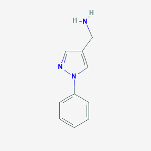 molecular formula C10H11N3 B187769 (1-phenyl-1H-pyrazol-4-yl)methanamine CAS No. 400877-10-3