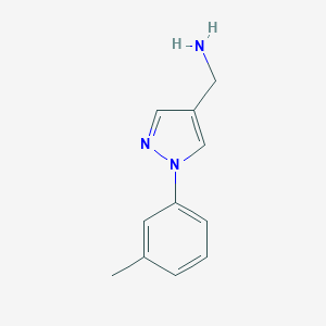 [1-(3-Methylphenyl)pyrazol-4-yl]methanamine