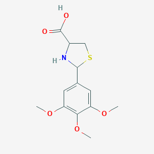molecular formula C13H17NO5S B187781 2-(3,4,5-Trimethoxyphenyl)-1,3-thiazolidine-4-carboxylic acid CAS No. 72678-94-5