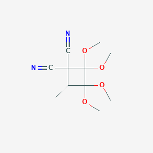molecular formula C11H16N2O4 B187792 2,2,3,3-Tetramethoxy-4-methylcyclobutane-1,1-dicarbonitrile CAS No. 56069-49-9