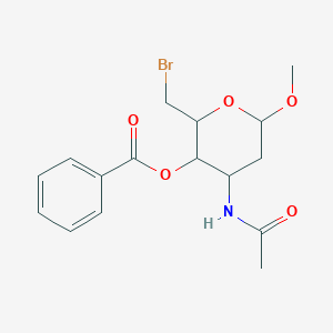 molecular formula C16H20BrNO5 B187795 [4-Acetamido-2-(bromomethyl)-6-methoxyoxan-3-yl] benzoate CAS No. 63554-16-5