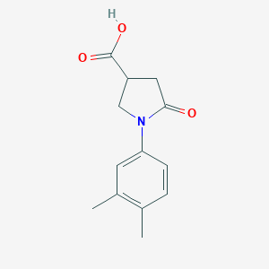 molecular formula C13H15NO3 B187839 1-(3,4-Dimethylphenyl)-5-oxopyrrolidine-3-carboxylic acid CAS No. 63674-65-7