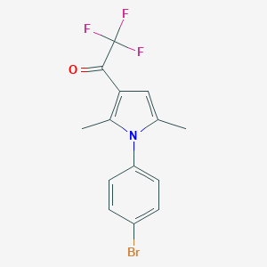 molecular formula C14H11BrF3NO B187840 1-[1-(4-bromophenyl)-2,5-dimethyl-1H-pyrrol-3-yl]-2,2,2-trifluoro-1-ethanone CAS No. 95337-69-2