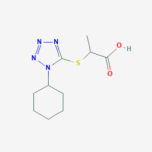molecular formula C10H16N4O2S B187859 2-(1-环己基-1H-四唑-5-基硫基)-丙酸 CAS No. 433253-83-9