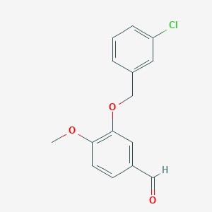 molecular formula C15H13ClO3 B187861 3-[(3-Chlorobenzyl)oxy]-4-methoxybenzaldehyde CAS No. 447428-98-0