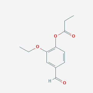 2-Ethoxy-4-formylphenyl propionate