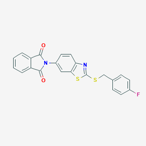molecular formula C22H13FN2O2S2 B187875 2-[2-[(4-Fluorophenyl)methylsulfanyl]-1,3-benzothiazol-6-yl]isoindole-1,3-dione CAS No. 5987-87-1