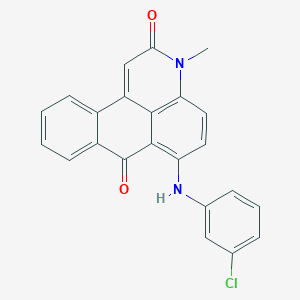 molecular formula C23H15ClN2O2 B187877 6-[(3-chlorophenyl)amino]-3-methyl-3H-naphtho[1,2,3-de]quinoline-2,7-dione CAS No. 58221-90-2