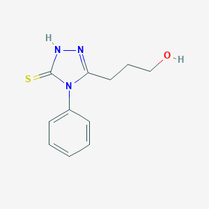 molecular formula C11H13N3OS B187879 3-(5-Mercapto-4-phenyl-4H-1,2,4-triazol-3-YL)propan-1-OL CAS No. 83503-21-3