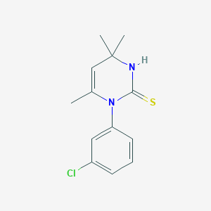 2(1H)-Pyrimidinethione, 1-(m-chlorophenyl)-3,4-dihydro-4,4,6-trimethyl-