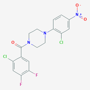 (2-Chloro-4,5-difluorophenyl)-[4-(2-chloro-4-nitrophenyl)piperazin-1-yl]methanone