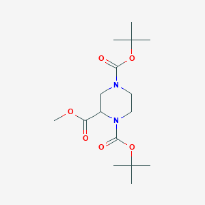 molecular formula C16H28N2O6 B187903 1,4-DI-Tert-butyl 2-methyl piperazine-1,2,4-tricarboxylate CAS No. 171504-98-6