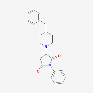 molecular formula C22H24N2O2 B187905 3-(4-Benzylpiperidin-1-yl)-1-phenylpyrrolidine-2,5-dione CAS No. 5531-10-2
