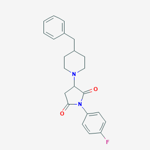 molecular formula C22H23FN2O2 B187906 3-(4-Benzylpiperidin-1-yl)-1-(4-fluorophenyl)pyrrolidine-2,5-dione CAS No. 5541-72-0