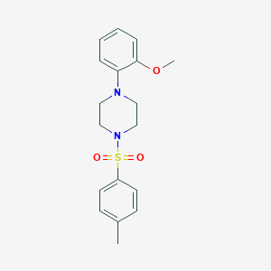 molecular formula C18H22N2O3S B187909 1-(2-Methoxyphenyl)-4-(p-tolylsulphonyl)piperazine CAS No. 83863-44-9