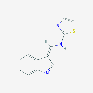 B187923 N-[(Z)-indol-3-ylidenemethyl]-1,3-thiazol-2-amine CAS No. 22394-38-3