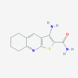molecular formula C12H13N3OS B187934 3-Amino-5,6,7,8-tetrahydrothieno[2,3-b]quinoline-2-carboxamide CAS No. 315248-91-0