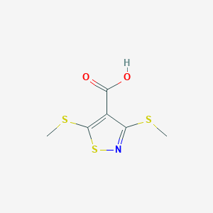 molecular formula C6H7NO2S3 B187935 3,5-Bis-methylsulfanyl-isothiazole-4-carboxylic acid CAS No. 4886-15-1