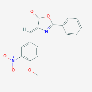 molecular formula C17H12N2O5 B187940 (4Z)-4-[(4-methoxy-3-nitrophenyl)methylidene]-2-phenyl-1,3-oxazol-5-one CAS No. 904-42-7