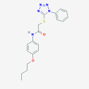 molecular formula C19H21N5O2S B187945 N-(4-butoxyphenyl)-2-[(1-phenyl-1H-tetrazol-5-yl)sulfanyl]acetamide CAS No. 5930-23-4