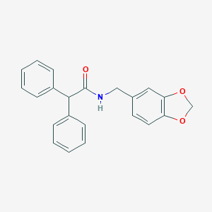 molecular formula C22H19NO3 B187946 N-(1,3-benzodioxol-5-ylmethyl)-2,2-diphenylacetamide CAS No. 5809-40-5