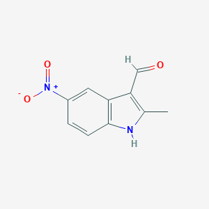 molecular formula C10H8N2O3 B187947 2-甲基-5-硝基-1H-吲哚-3-甲醛 CAS No. 3558-17-6