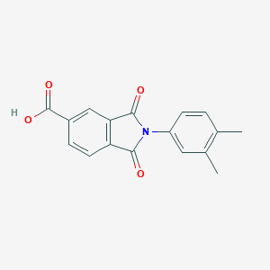 molecular formula C17H13NO4 B187951 2-(3,4-Dimethylphenyl)-1,3-dioxoisoindoline-5-carboxylic acid CAS No. 294667-04-2