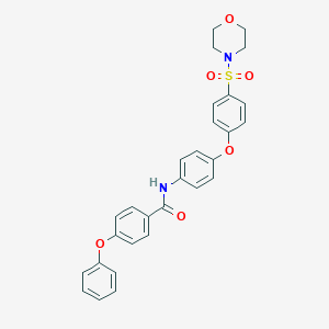 molecular formula C29H26N2O6S B187958 Benzamide, N-[4-[4-(4-morpholinylsulfonyl)phenoxy]phenyl]-4-phenoxy- CAS No. 507445-51-4