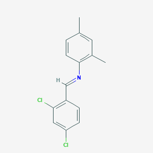 B187961 Benzenamine, N-[(2,4-dichlorophenyl)methylene]-2,4-dimethyl- CAS No. 88450-63-9
