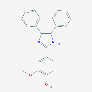 molecular formula C22H18N2O2 B187963 4-(4,5-diphenyl-1H-imidazol-2-yl)-2-methoxyphenol CAS No. 24777-14-8