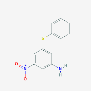 molecular formula C12H10N2O2S B187971 3-Nitro-5-(phenylsulfanyl)aniline CAS No. 208038-89-5