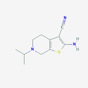 B187973 2-Amino-6-isopropyl-4,5,6,7-tetrahydrothieno[2,3-c]pyridine-3-carbonitrile CAS No. 26830-40-0