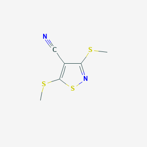 molecular formula C6H6N2S3 B187985 3,5-Bis(methylthio)isothiazole-4-carbonitrile CAS No. 4886-13-9