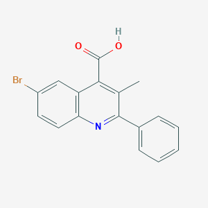 molecular formula C17H12BrNO2 B187997 6-Bromo-3-methyl-2-phenylquinoline-4-carboxylic acid CAS No. 330834-94-1