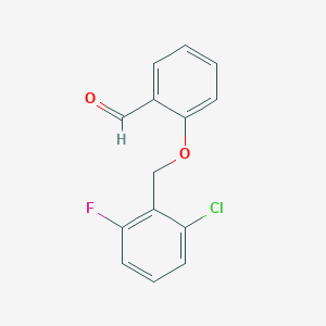 B187998 2-[(2-Chloro-6-fluorobenzyl)oxy]benzaldehyde CAS No. 336880-01-4