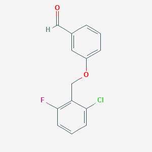 molecular formula C14H10ClFO2 B188001 3-[(2-Chloro-6-fluorobenzyl)oxy]benzaldehyde CAS No. 336879-99-3