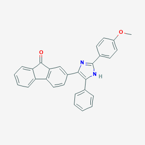 B188006 2-[2-(4-methoxyphenyl)-5-phenyl-1H-imidazol-4-yl]-9H-fluoren-9-one CAS No. 5801-17-2