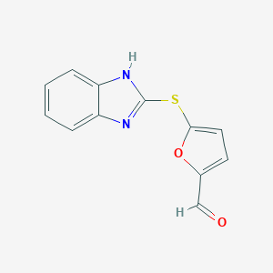 molecular formula C12H8N2O2S B188032 5-(1H-苯并咪唑-2-基硫基)-呋喃-2-甲醛 CAS No. 39689-08-2