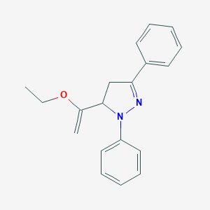 1H-Pyrazole, 5-(1-ethoxyethenyl)-4,5-dihydro-1,3-diphenyl-