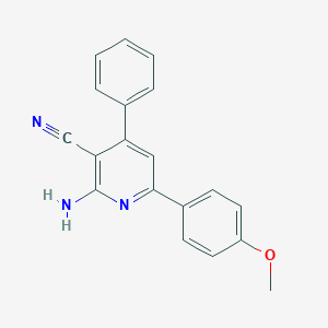 molecular formula C19H15N3O B188059 2-Amino-6-(4-methoxyphenyl)-4-phenylpyridine-3-carbonitrile CAS No. 111253-25-9