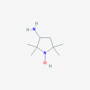 molecular formula C₈H₁₇N₂O B018809 3-Amino-2,2,5,5-tetramethylpyrrolidin-1-ol CAS No. 34272-83-8