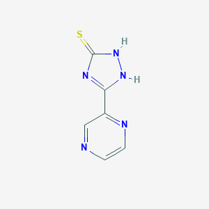 molecular formula C6H5N5S B188130 1H-1,2,4-Triazole-3-thiol, 5-(2-pyrazinyl)- CAS No. 3458-03-5