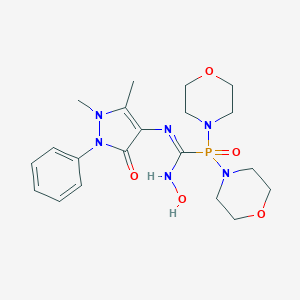 N'-(1,5-dimethyl-3-oxo-2-phenylpyrazol-4-yl)-1-dimorpholin-4-ylphosphoryl-N-hydroxymethanimidamide