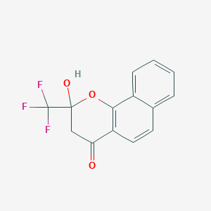 B188139 2-hydroxy-2-(trifluoromethyl)-2,3-dihydro-4H-benzo[h]chromen-4-one CAS No. 5481-53-8