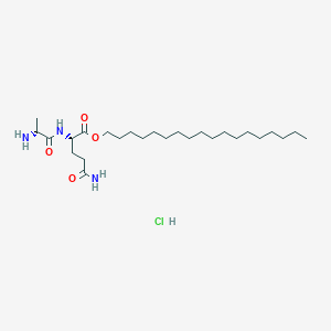 octadecyl (2S)-5-amino-2-[[(2R)-2-aminopropanoyl]amino]-5-oxopentanoate;hydrochloride